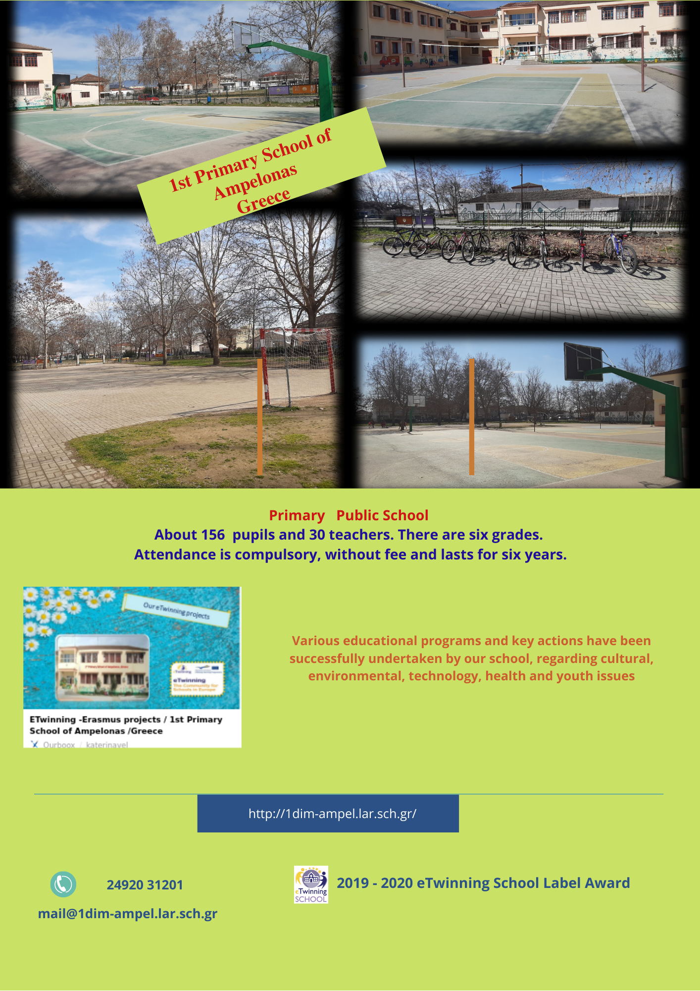 ETwinning -Erasmus projects / 1st Primary School of Ampelonas /Greece by katerinavel - Ourboox.com