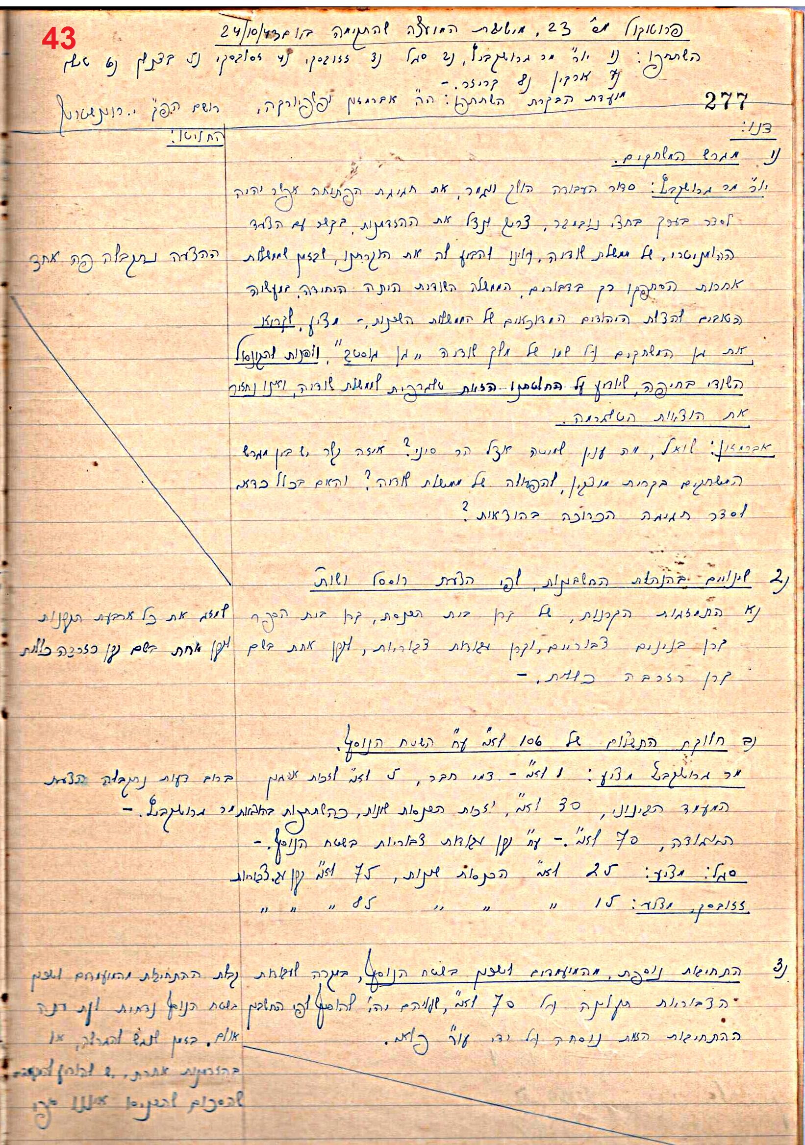 פרוטוקול 46 אגודה שיתופית – מועצה 6.1.44 – 12.5.40 by riki deri - Illustrated by מוזיאון בית גרושקביץ / כרך 46 - Ourboox.com