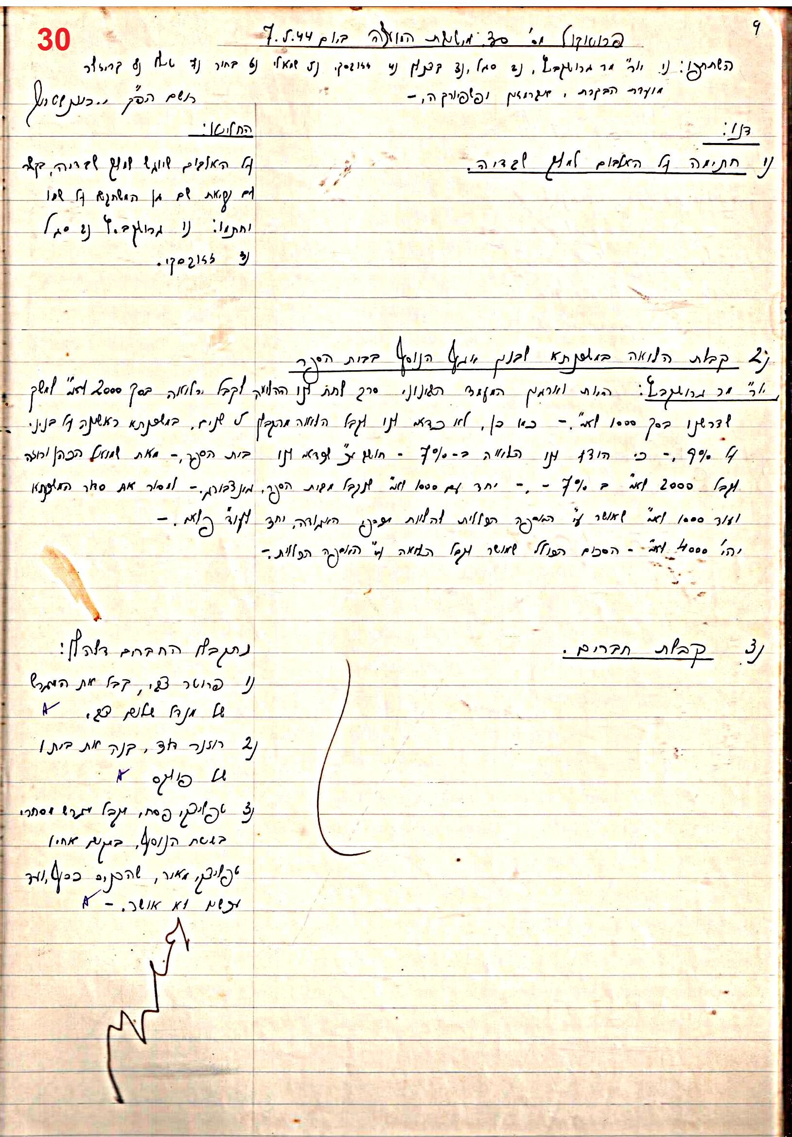 פרוטוקול 47 אגודה שיתופית – מועצה 25.10.54 – 6.2.44 by riki deri - Illustrated by מוזיאון בית גרושקביץ / כרך 47 - Ourboox.com