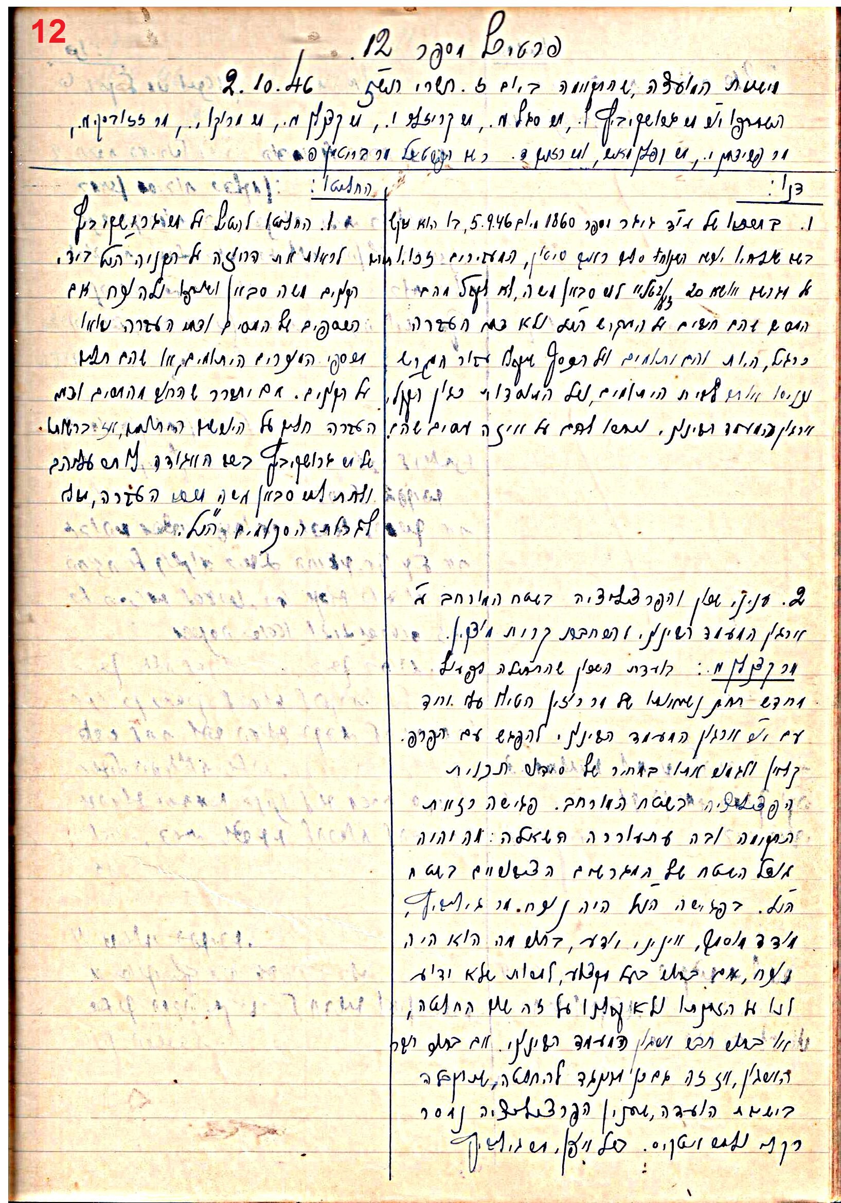 פרוטוקול 47 אגודה שיתופית – מועצה 25.10.54 – 6.2.44 by riki deri - Illustrated by מוזיאון בית גרושקביץ / כרך 47 - Ourboox.com