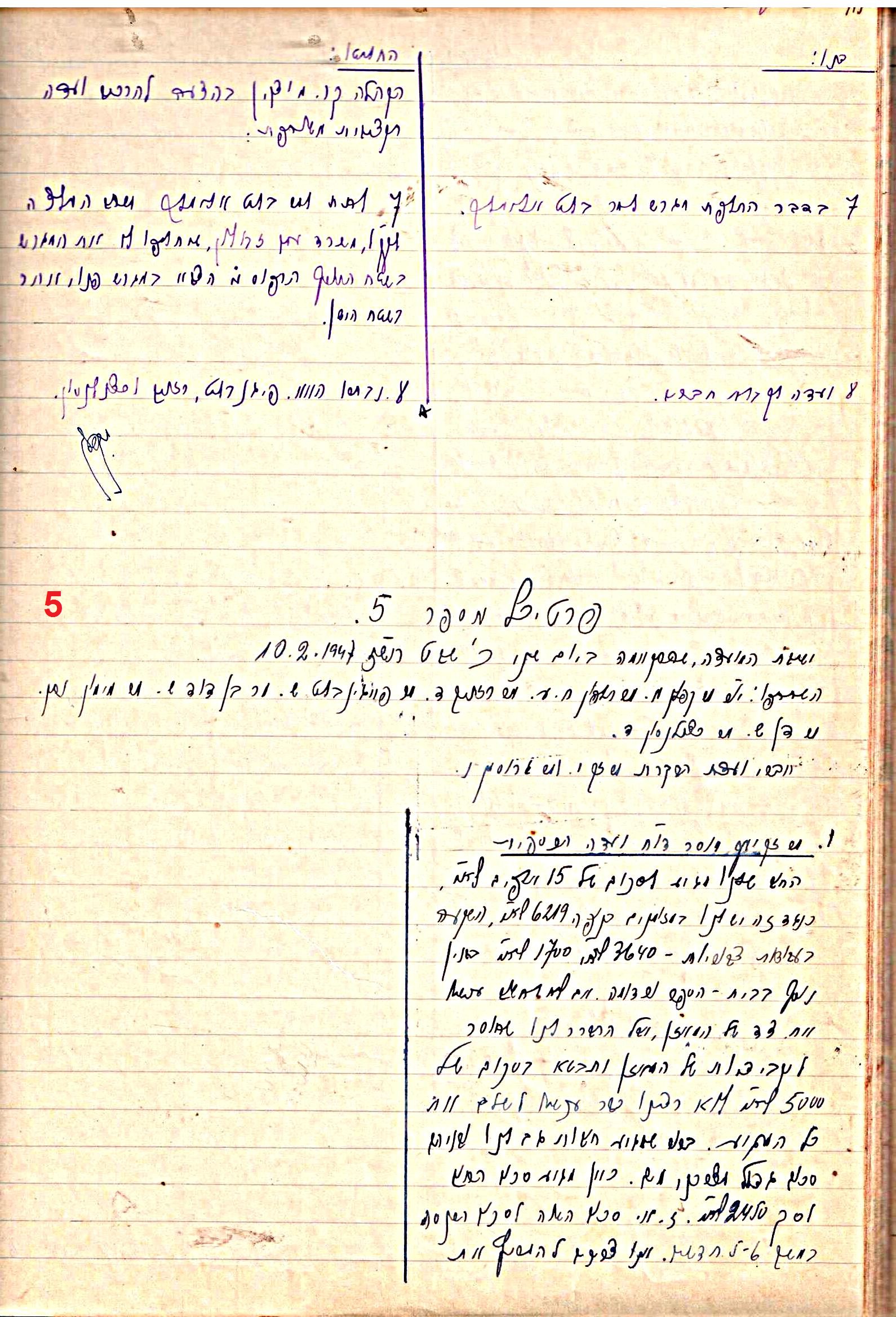 פרוטוקול 47 אגודה שיתופית – מועצה 25.10.54 – 6.2.44 by riki deri - Illustrated by מוזיאון בית גרושקביץ / כרך 47 - Ourboox.com