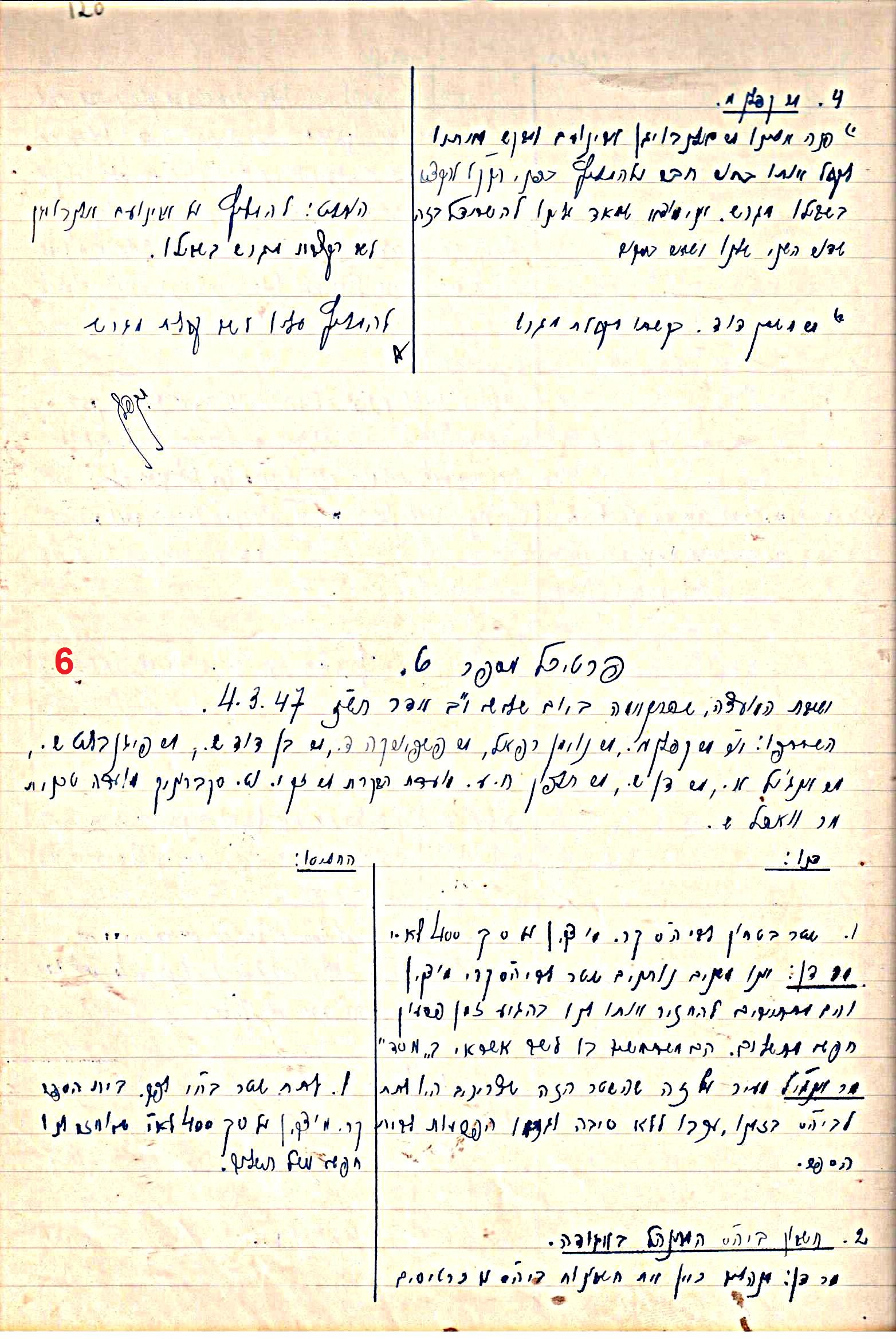 פרוטוקול 47 אגודה שיתופית – מועצה 25.10.54 – 6.2.44 by riki deri - Illustrated by מוזיאון בית גרושקביץ / כרך 47 - Ourboox.com