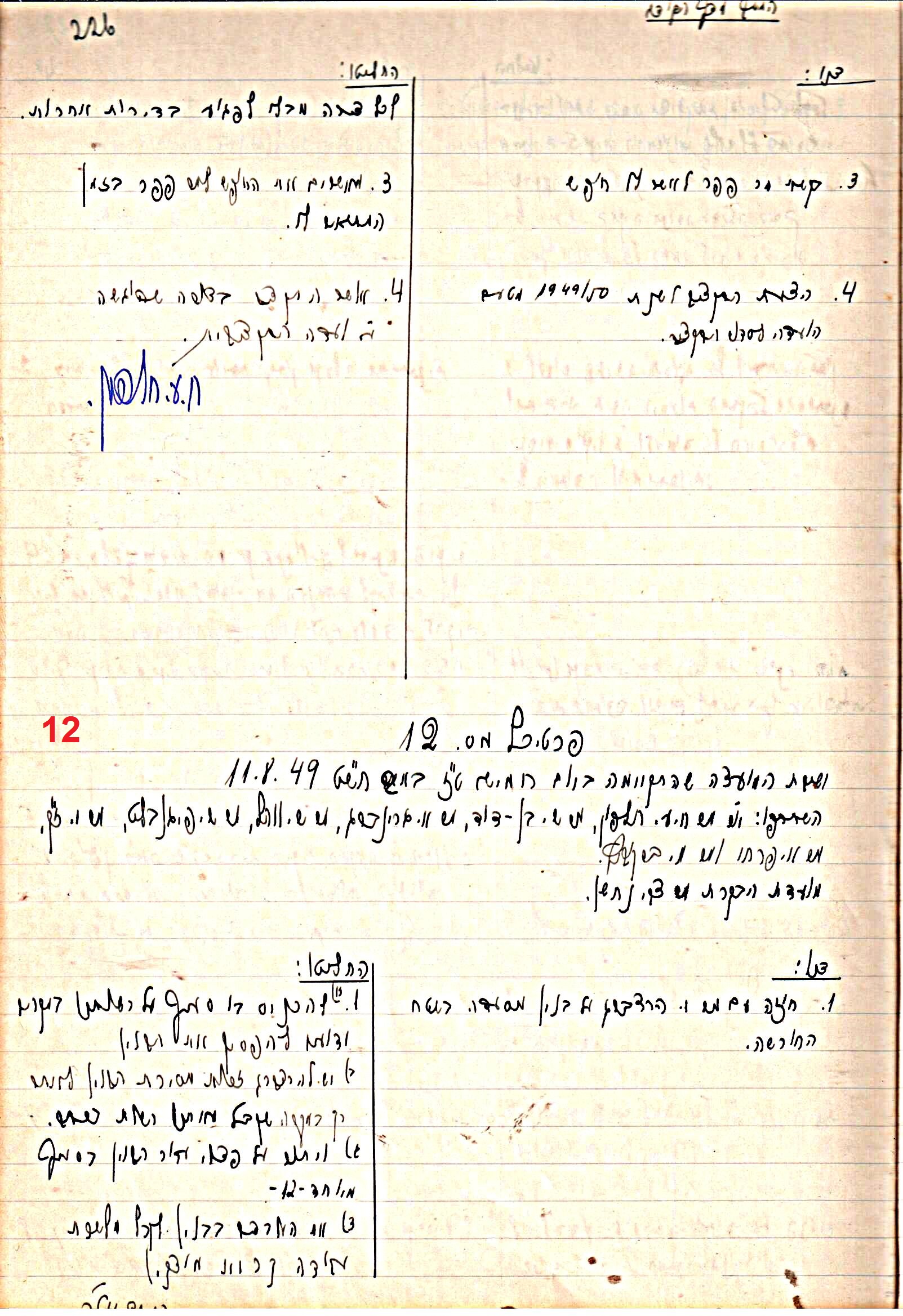 פרוטוקול 47 אגודה שיתופית – מועצה 25.10.54 – 6.2.44 by riki deri - Illustrated by מוזיאון בית גרושקביץ / כרך 47 - Ourboox.com