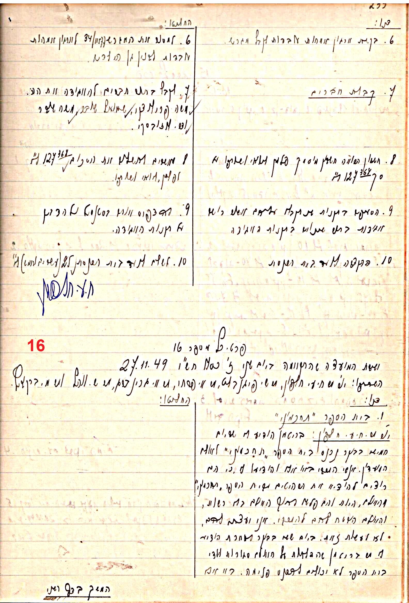 פרוטוקול 47 אגודה שיתופית – מועצה 25.10.54 – 6.2.44 by riki deri - Illustrated by מוזיאון בית גרושקביץ / כרך 47 - Ourboox.com