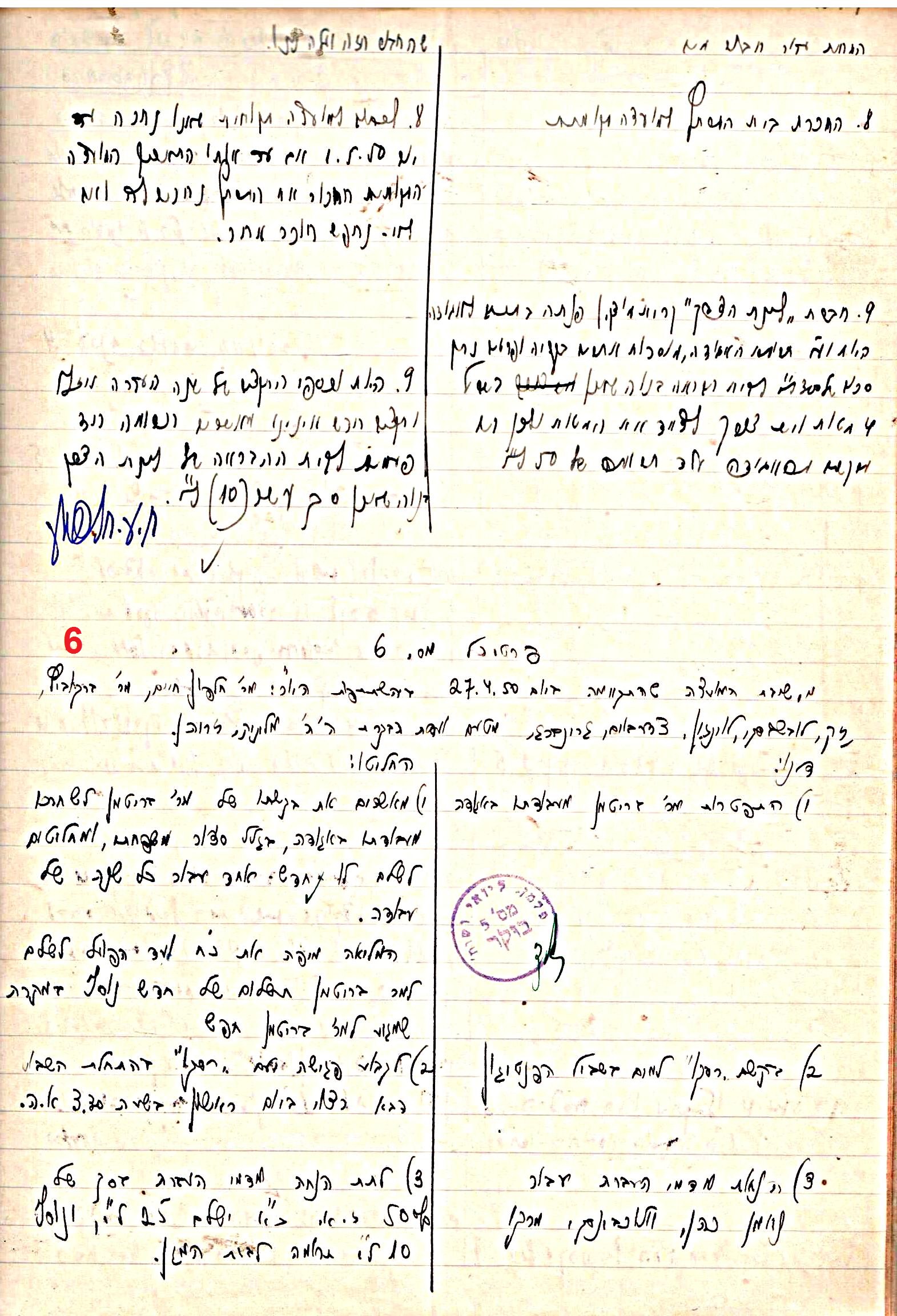 פרוטוקול 47 אגודה שיתופית – מועצה 25.10.54 – 6.2.44 by riki deri - Illustrated by מוזיאון בית גרושקביץ / כרך 47 - Ourboox.com