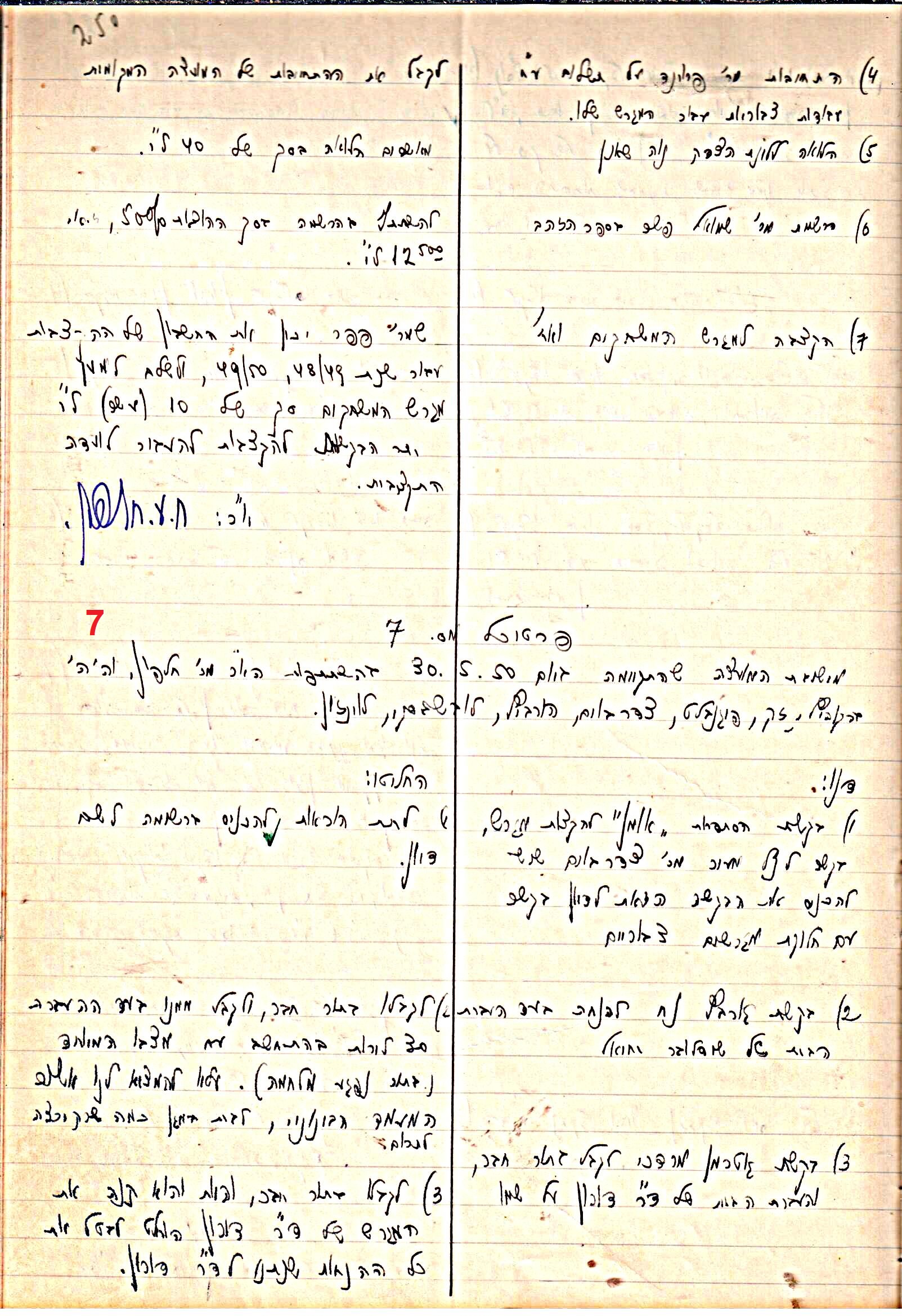 פרוטוקול 47 אגודה שיתופית – מועצה 25.10.54 – 6.2.44 by riki deri - Illustrated by מוזיאון בית גרושקביץ / כרך 47 - Ourboox.com
