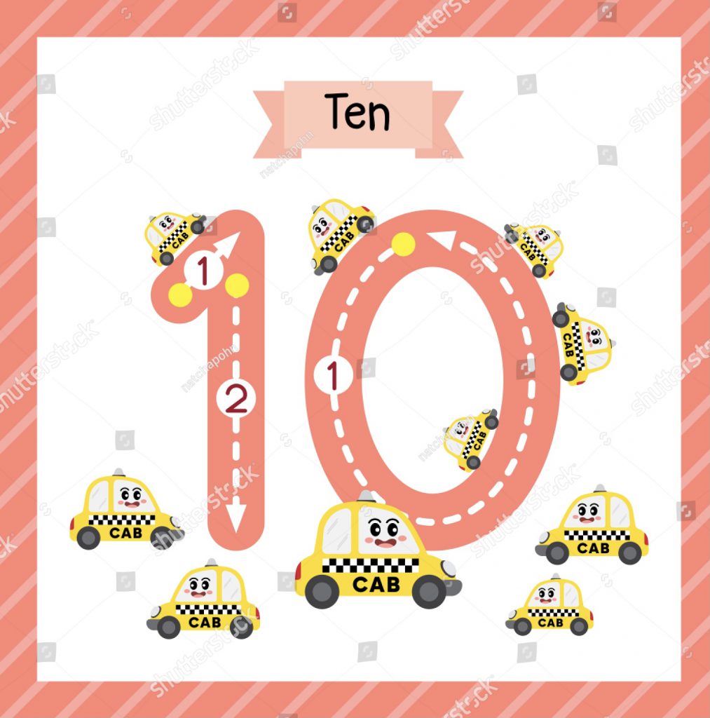 تعليم الارقام 10-1 للاطفال by zainab - Illustrated by zainab abu kaf - Ourboox.com