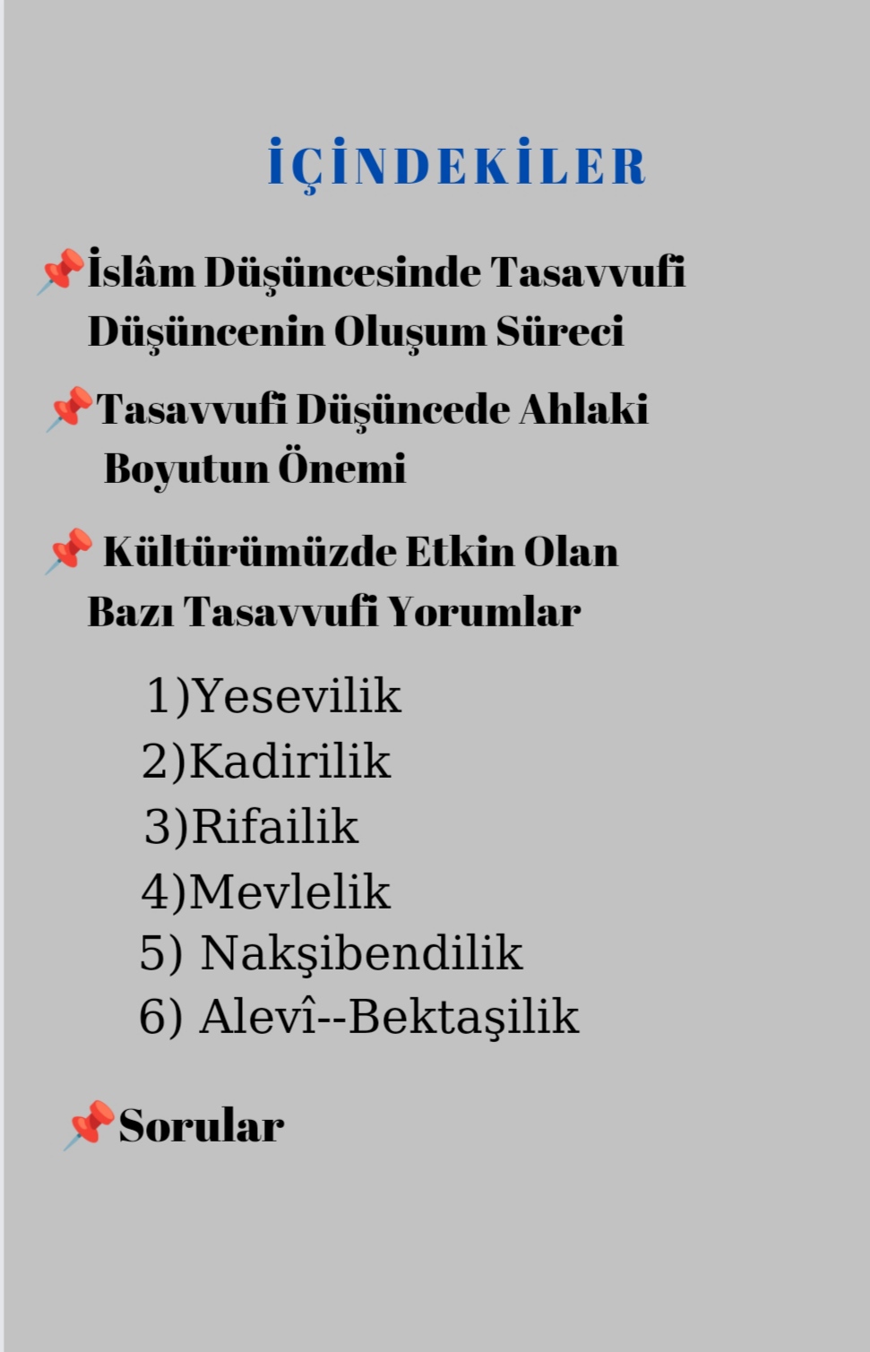 İSLÂM DÜŞÜNCESİNDE TASAVVUFÎ YORUMLAR by Sedanur Baysal - Illustrated by SEDANUR BAYSAL - Ourboox.com