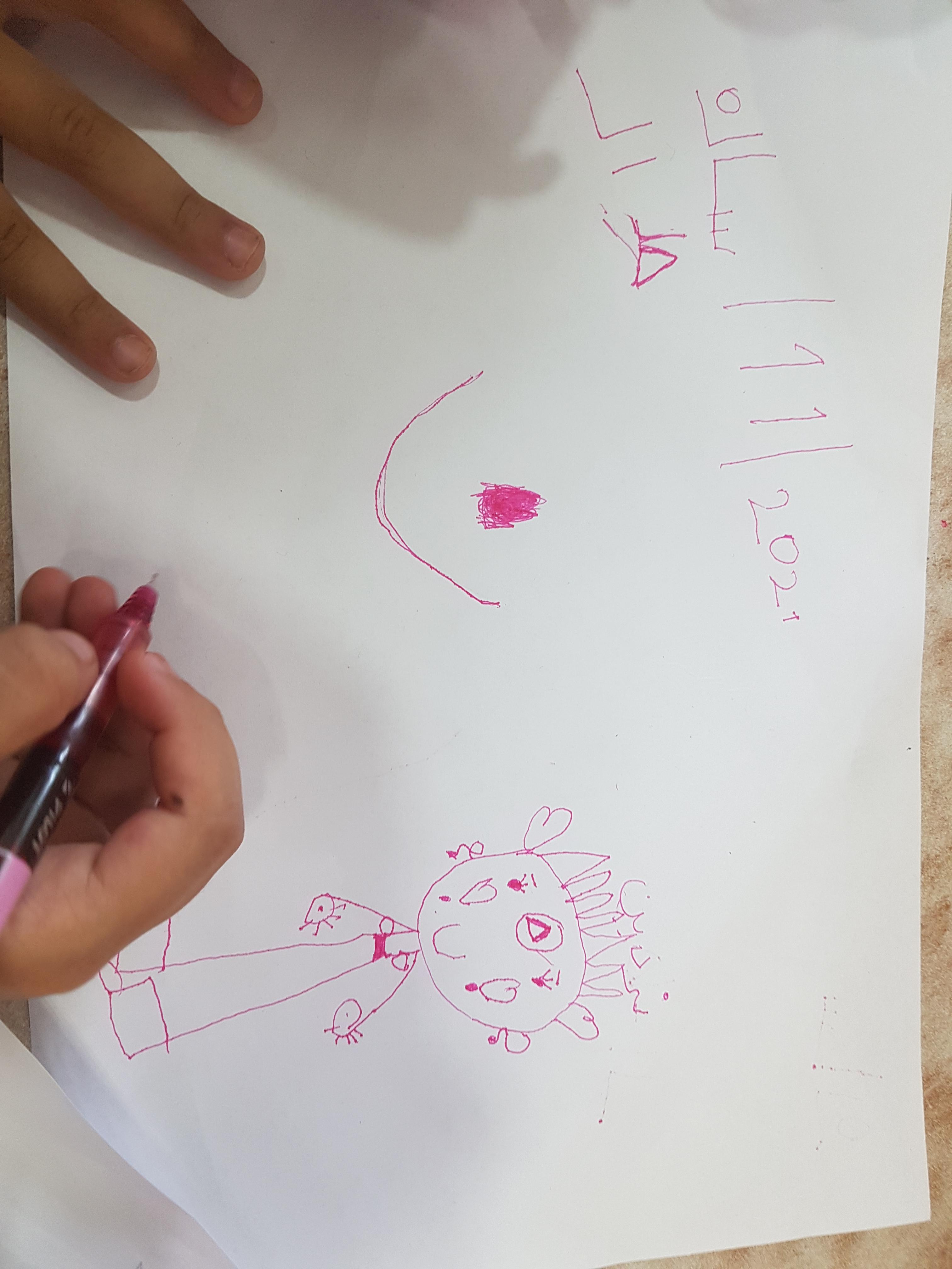 فعاليات في أعقاب قصة “حكاية نقطة على دفتر أبيض” by mysona hasarmi - Illustrated by عمل وابداع اطفال بستان وروضات المزرعة - Ourboox.com