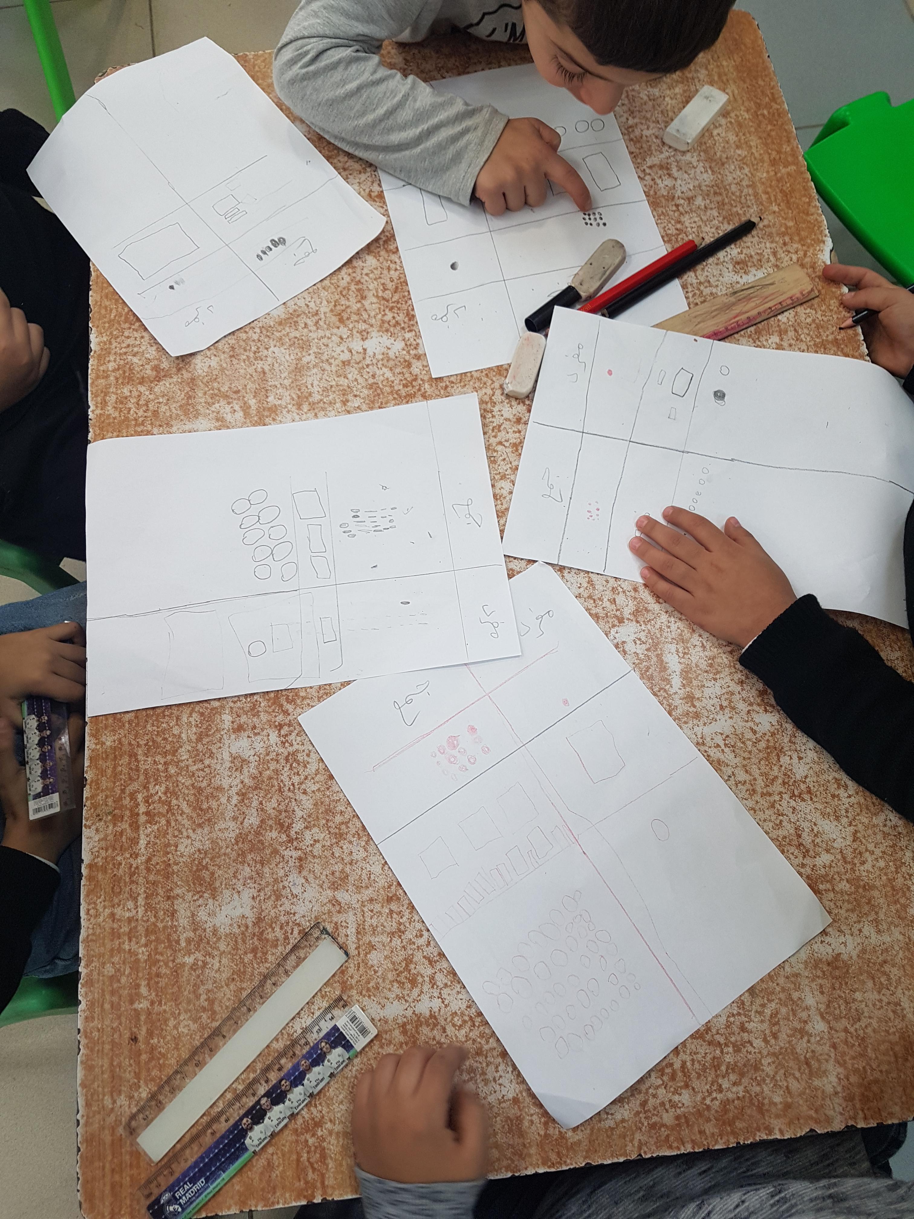 فعاليات في أعقاب قصة “حكاية نقطة على دفتر أبيض” by mysona hasarmi - Illustrated by عمل وابداع اطفال بستان وروضات المزرعة - Ourboox.com