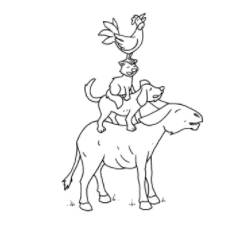 I musicanti di Brema by Iris - Illustrated by Agnolo Nicole, Daci Iris e Ochner Francesco - Ourboox.com