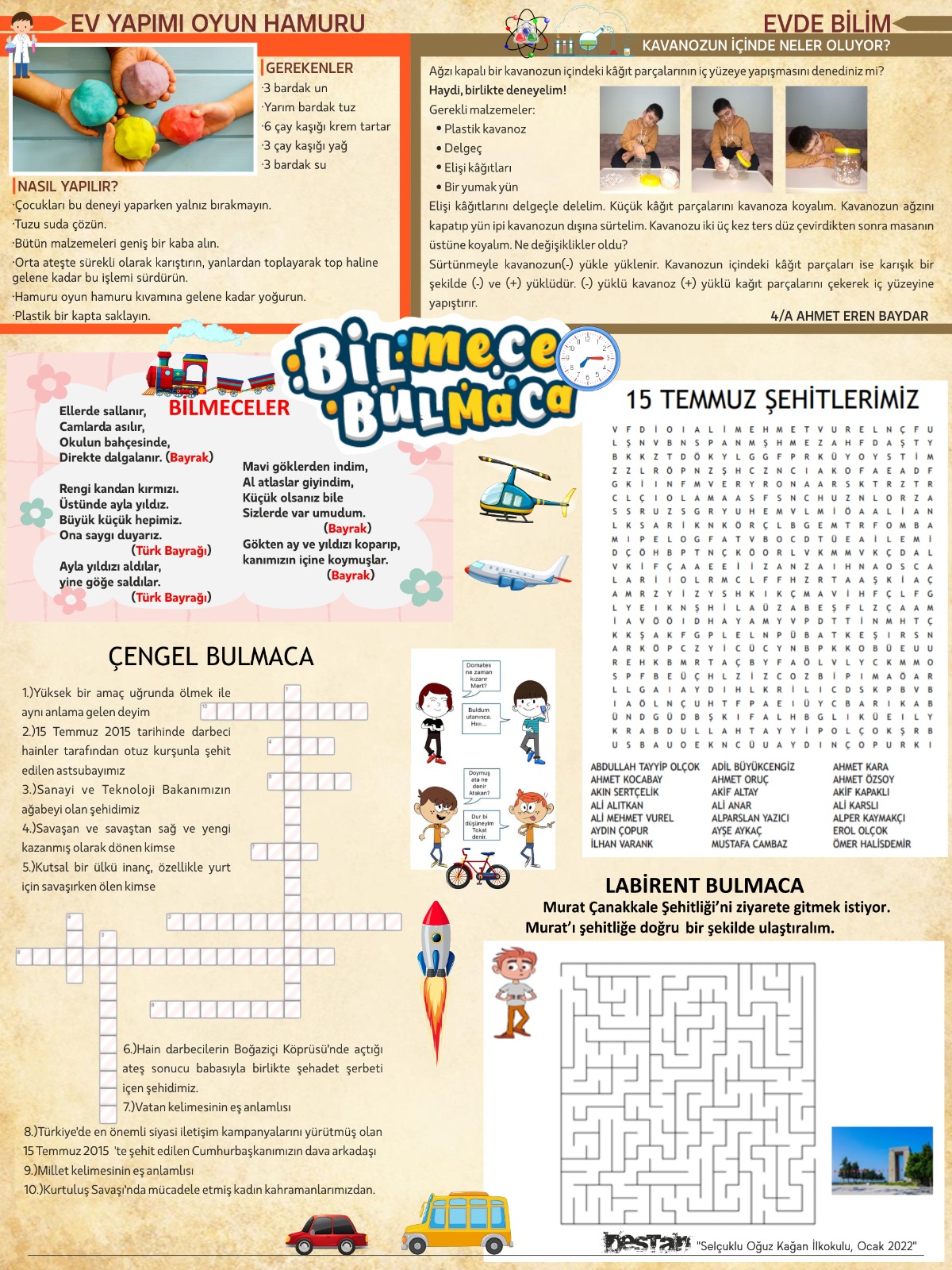 15 TEMMUZ ÇOCUK GAZETESİ ÖZEL SAYISI DESTAN by Figen AKTAŞ - Ourboox.com