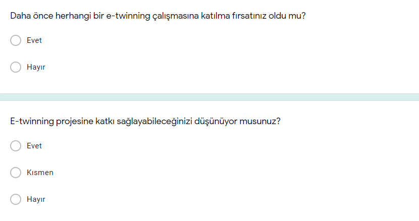 E-twinning Öğretmen Soruları by Merve BOZKURT - Ourboox.com